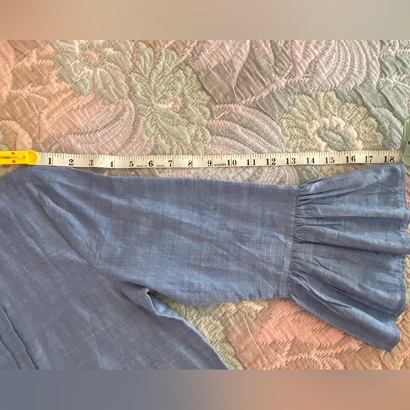 LOFT Embroidered Boho Ruffle Sleeved Top - Picture 14 of 15